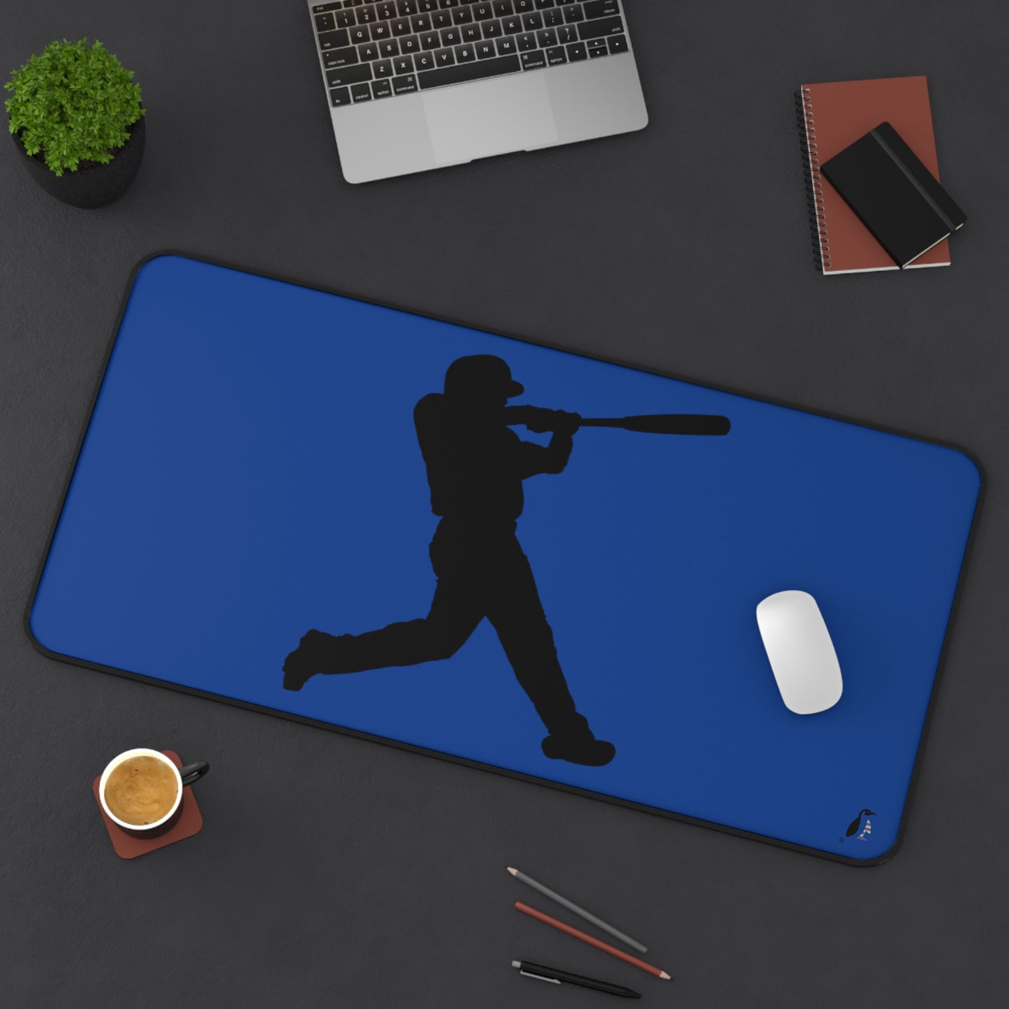 Desk Mat: Baseball Dark Blue