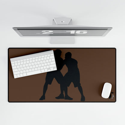 Desk Mats: Basketball Brown