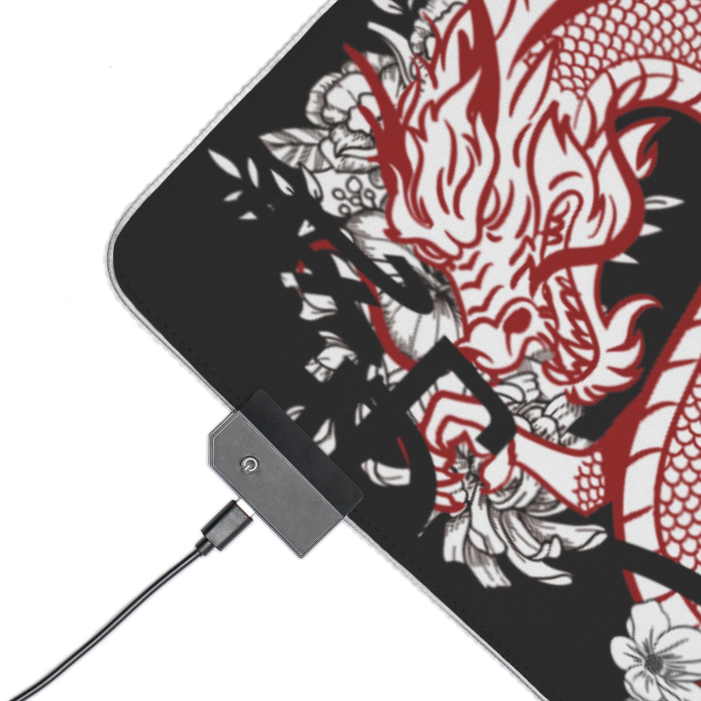 LED Gaming Mouse Pad: Dragons Black