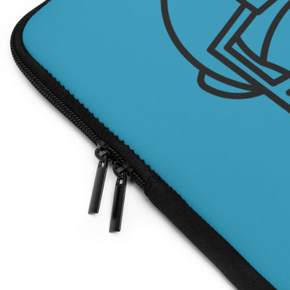 Laptop Sleeve: Football Turquoise