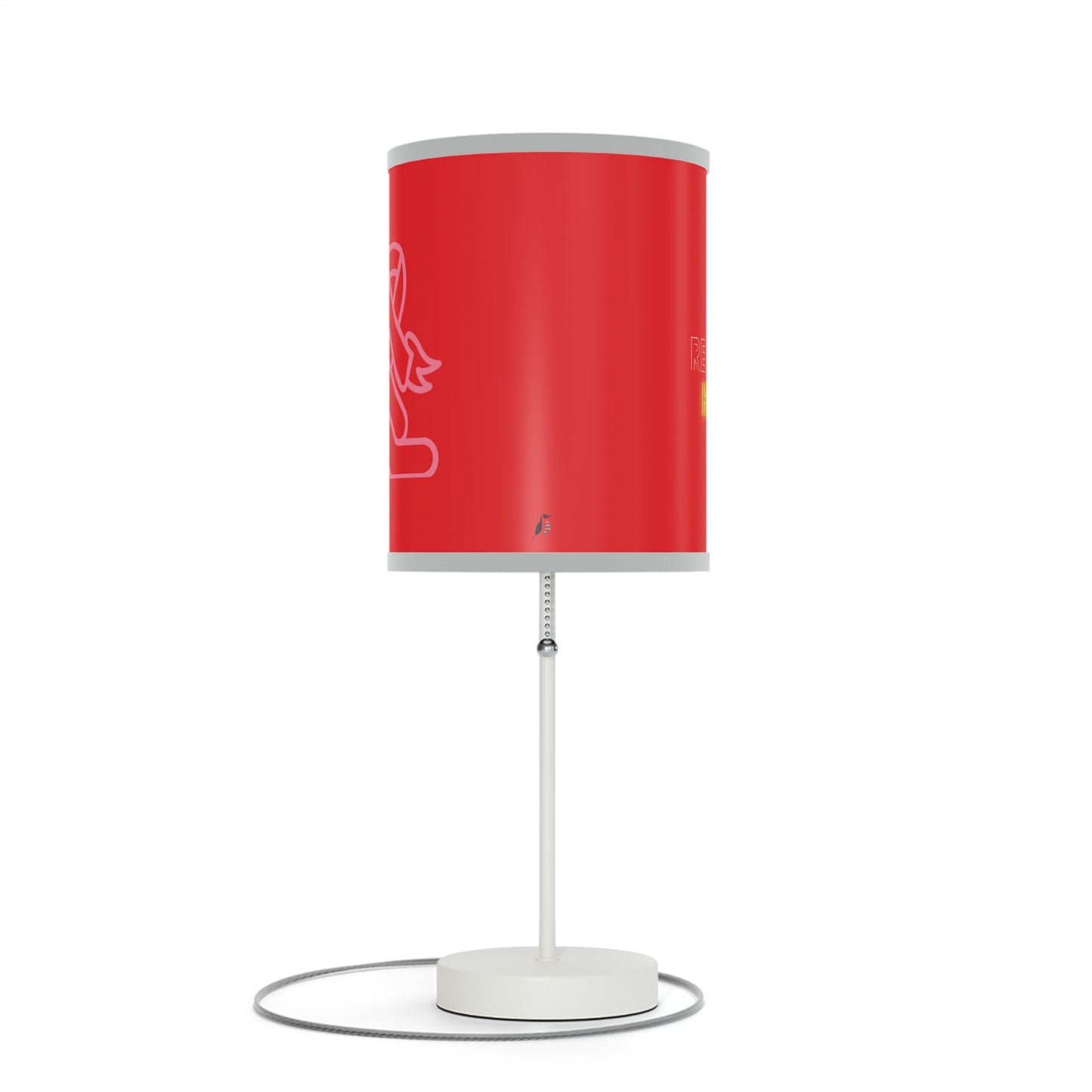 Lamp on a Stand, US|CA plug: Fight Cancer Red