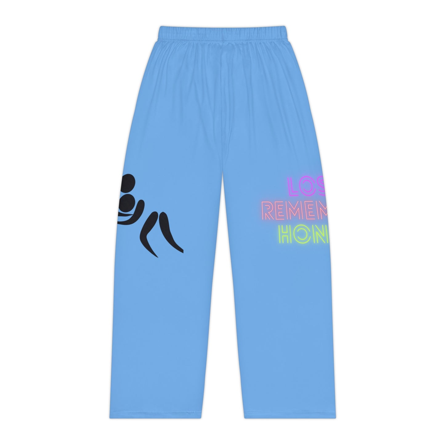 Pambabaeng Pajama Pants: Wrestling Lite Blue 