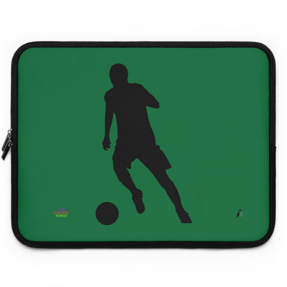 Laptop Sleeve: Soccer Dark Green