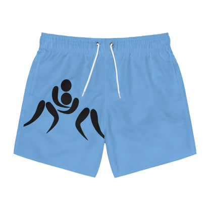 Swim Trunks: Wrestling Lite Blue