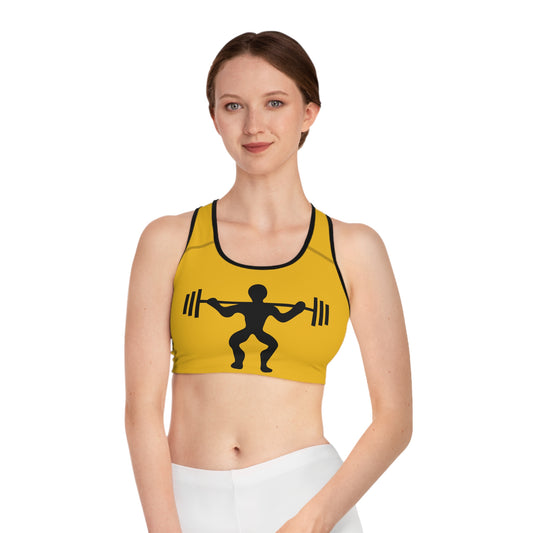 Sports Bra: Weightlifting Yellow