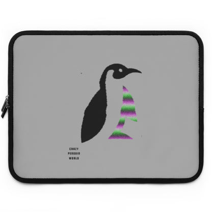 Laptop Sleeve: Crazy Penguin World Logo Lite Grey