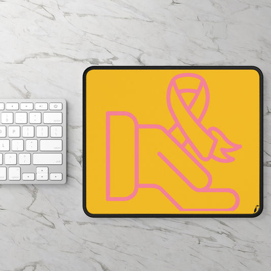 Gaming Mouse Pad: Fight Cancer Yellow