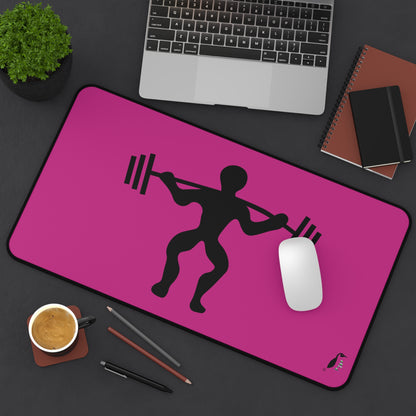 Desk Mat: Weightlifting Pink