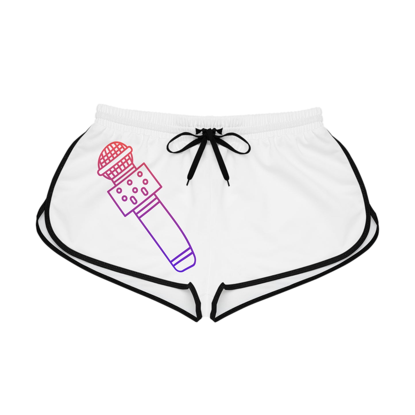 Women's Relaxed Shorts: Music White