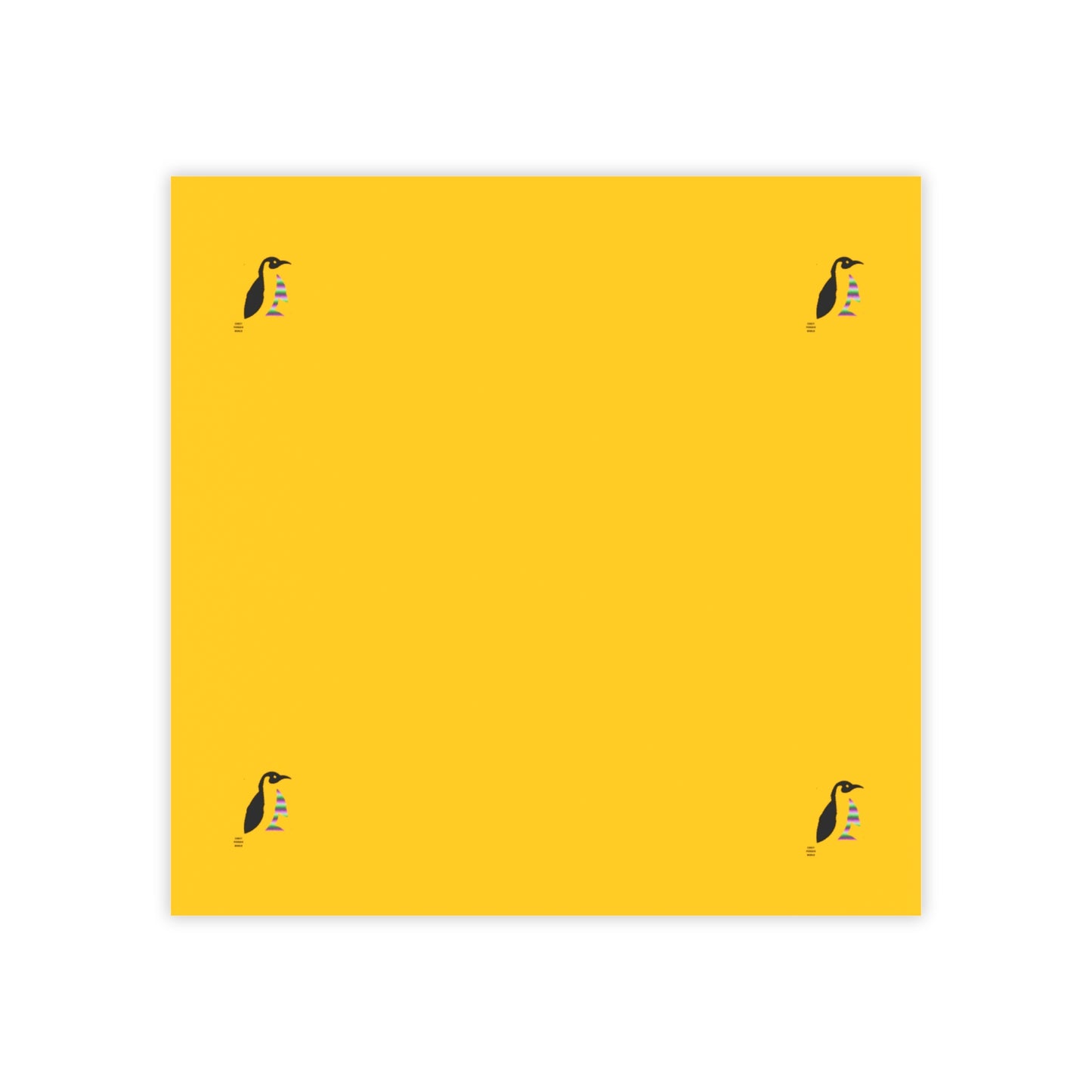 Post-it® Note Pads: Crazy Penguin World Logo Yellow