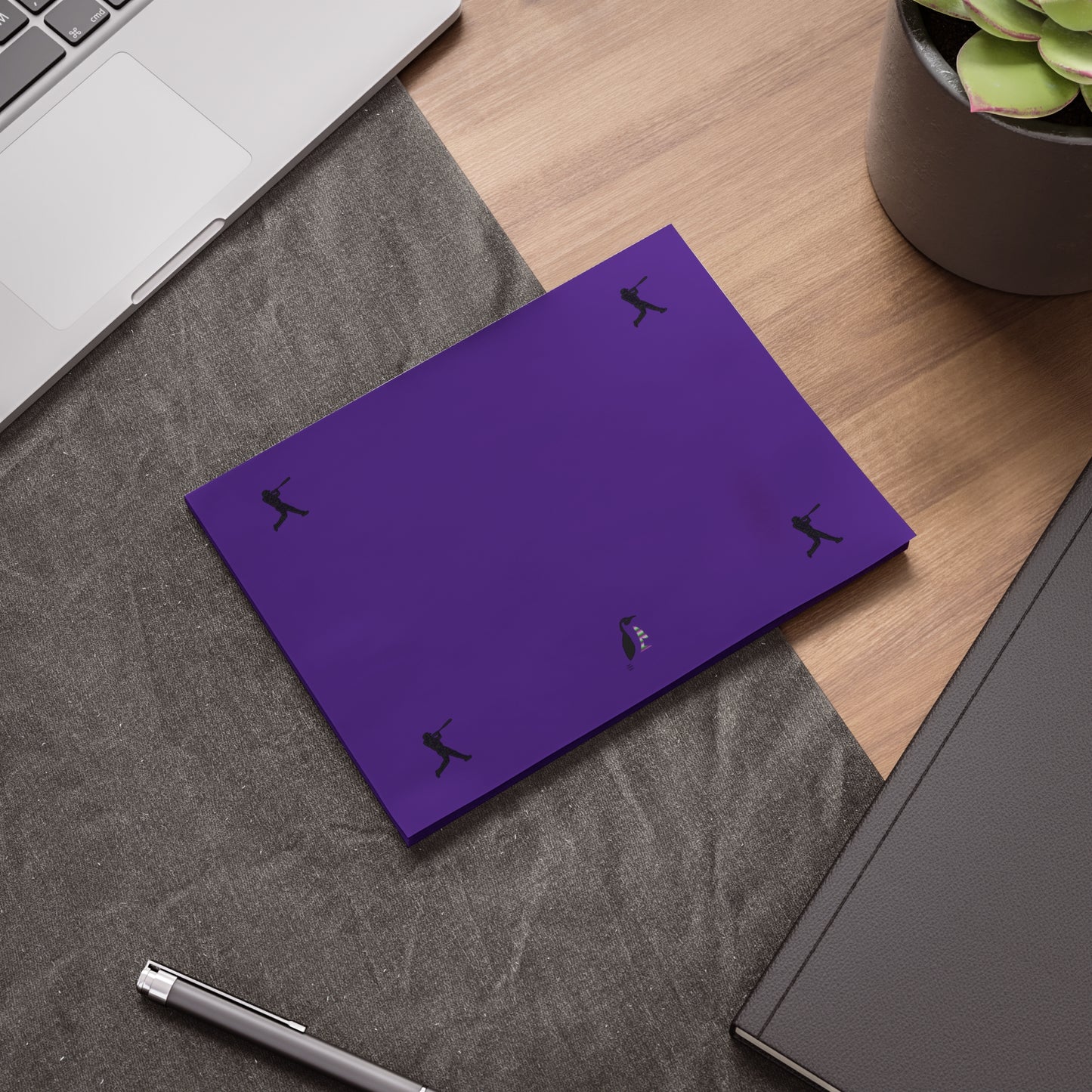 Post-it® Note Pads: Baseball Purple