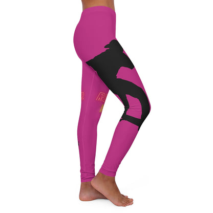 Women's Spandex Leggings: Skateboarding Pink