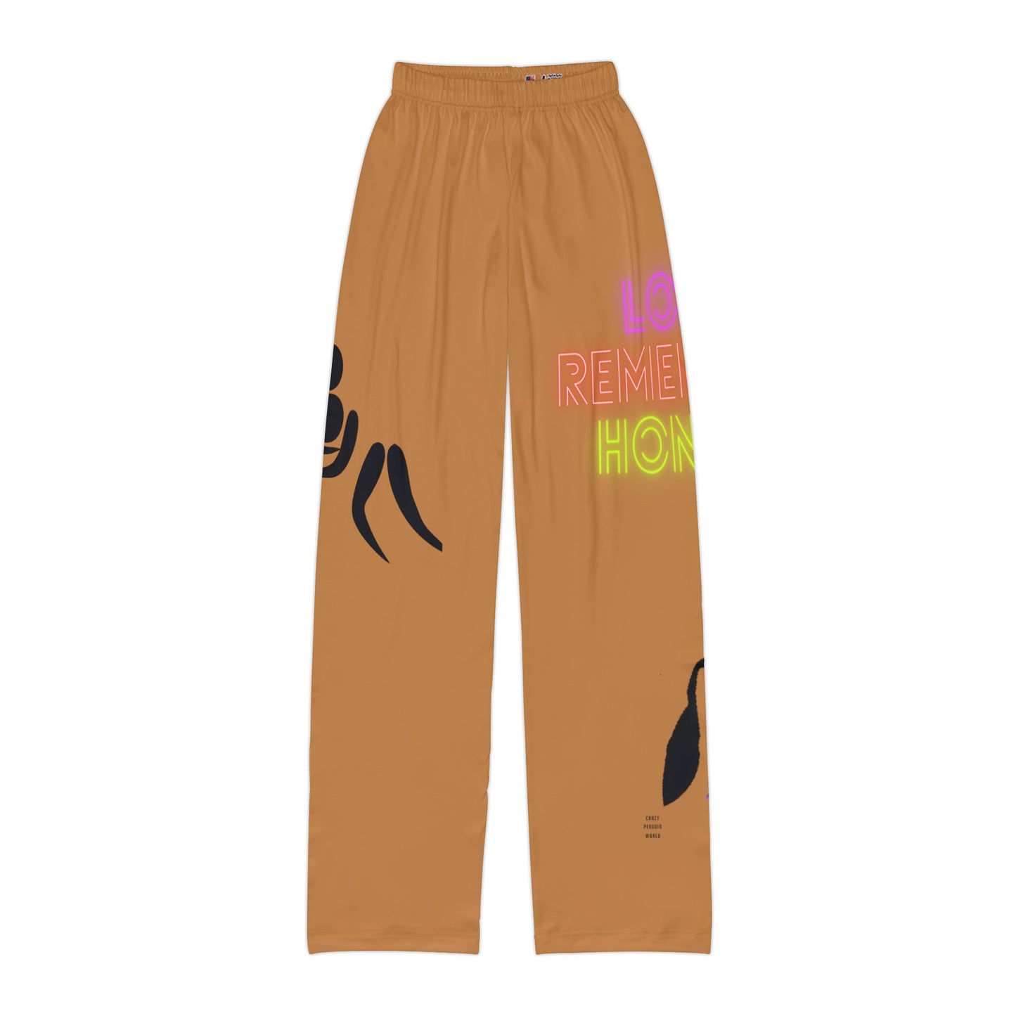 Kids Pajama Pants: Wrestling Lite Brown