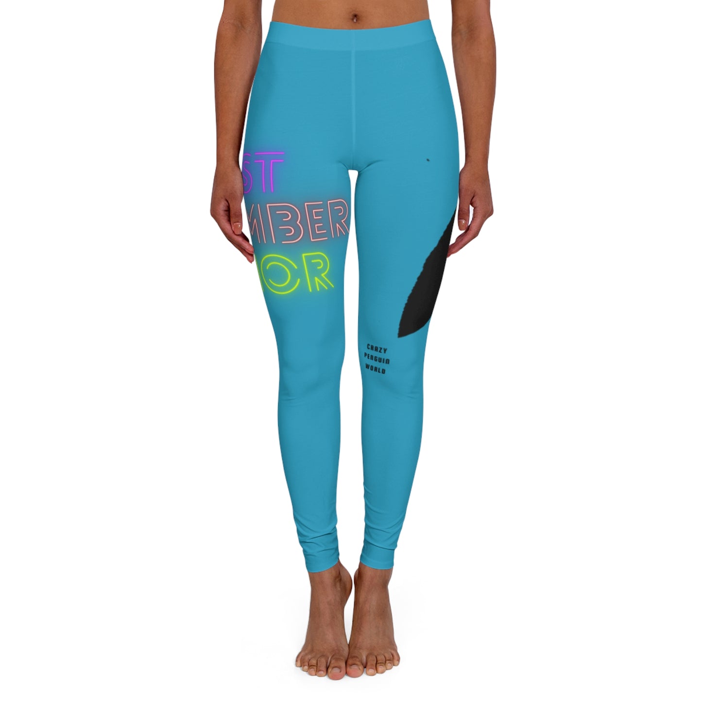 Women's Spandex Leggings: Lost Remember Honor Turquoise