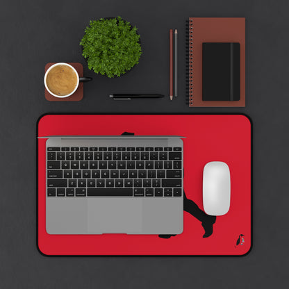 Desk Mat: Hockey Dark Red