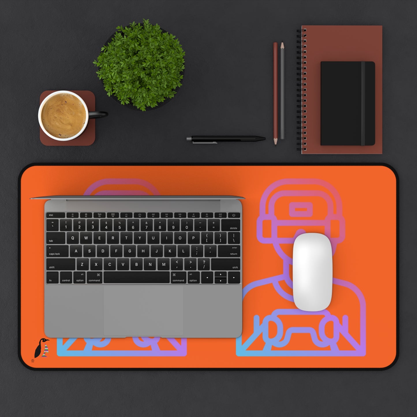 Desk Mat: Gaming Orange