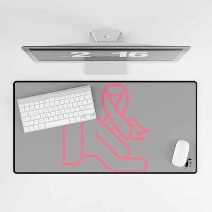 Desk Mats: Fight Cancer Lite Grey