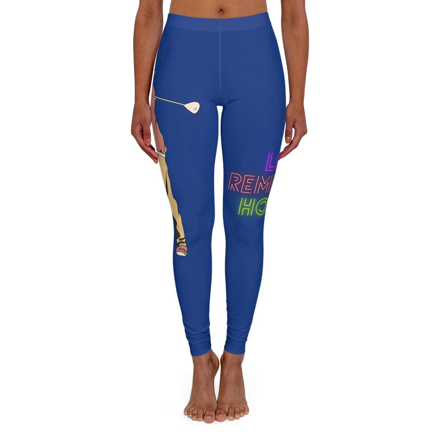 Women's Spandex Leggings: Golf Dark Blue