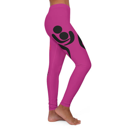 Women's Spandex Leggings: Wrestling Pink