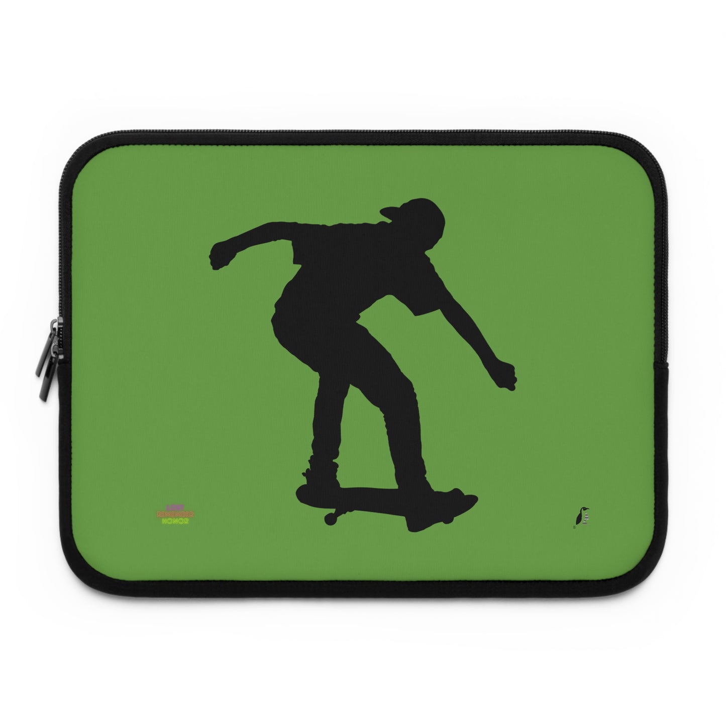 Laptop Sleeve: Skateboarding Green