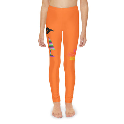 Youth Full-Length Leggings: Crazy Penguin World Logo Crusta