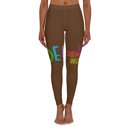 Women's Spandex Leggings: LGBTQ Pride Brown