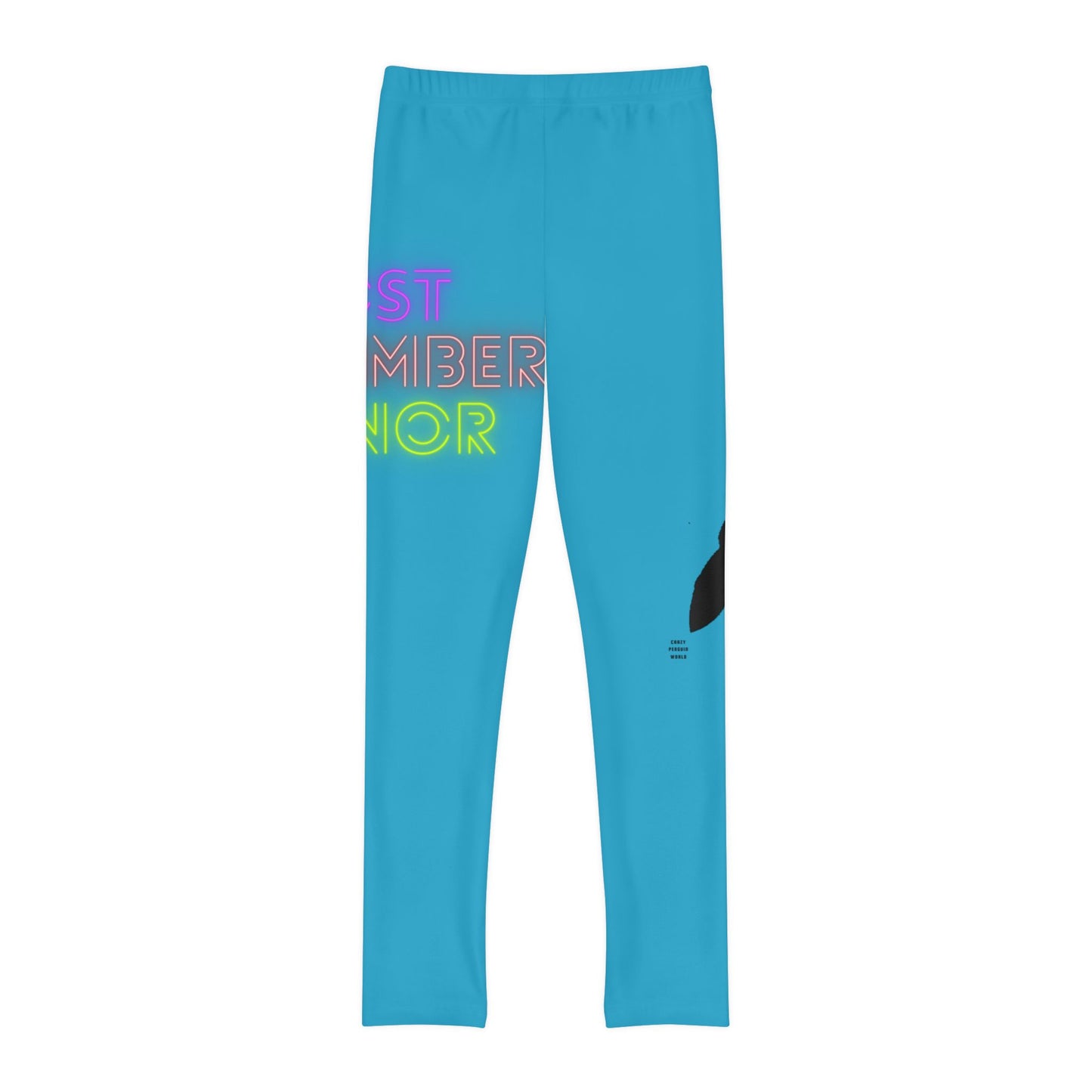 Youth Full-Length Leggings: Lost Remember Honor Turquoise