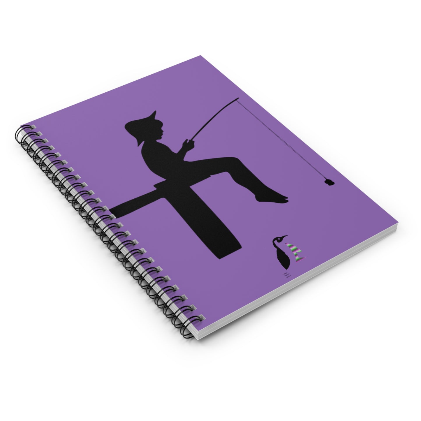 Spiral Notebook - Ruled Line: Fishing Lite Purple