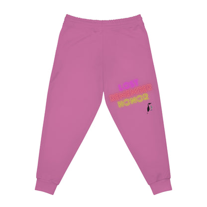 Athletic Joggers: Writing Lite Pink