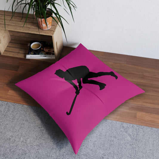 Tufted Floor Pillow, Square: Hockey Pink
