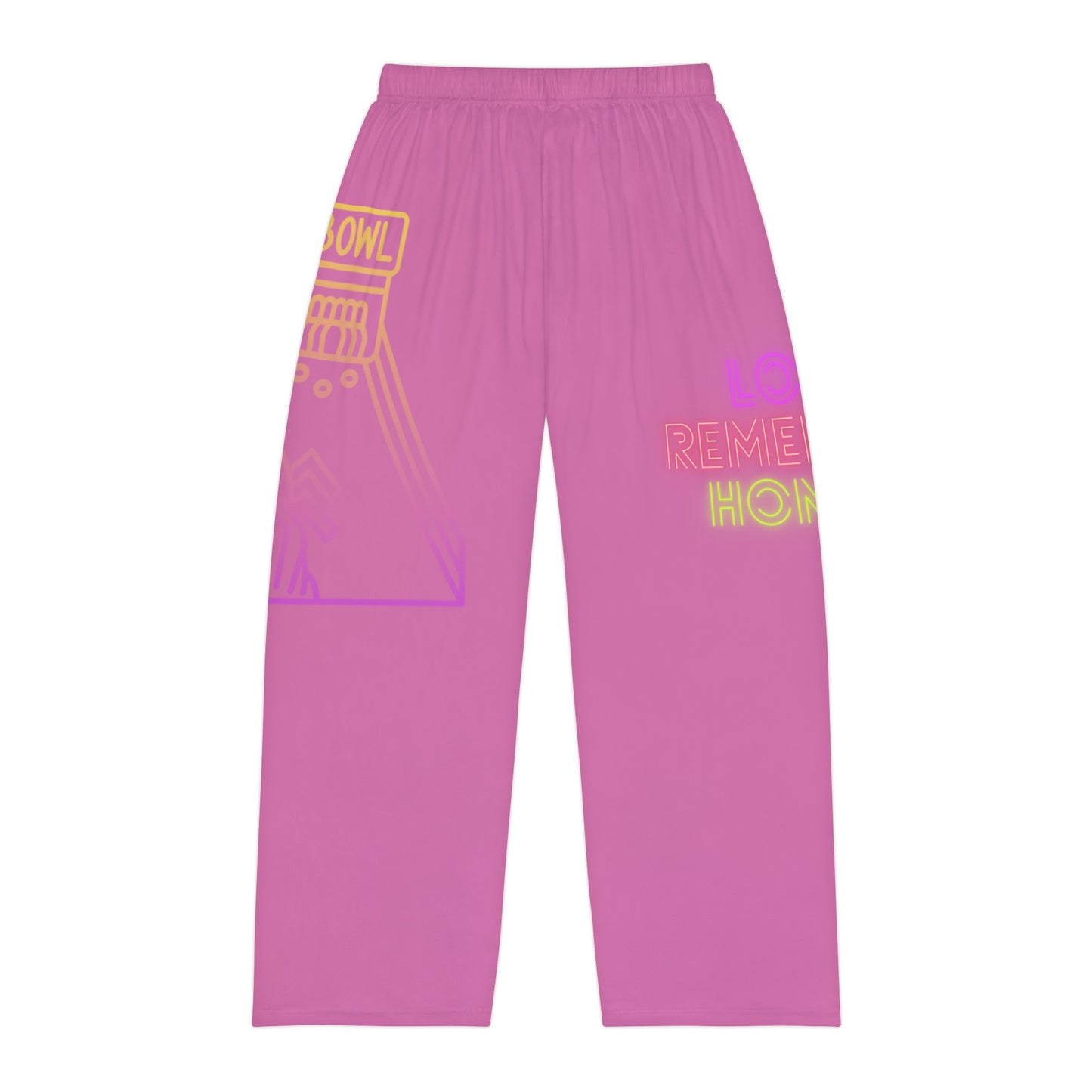 Men's Pajama Pants: Bowling Lite Pink