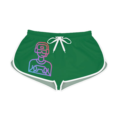 Women's Relaxed Shorts: Gaming Dark Green