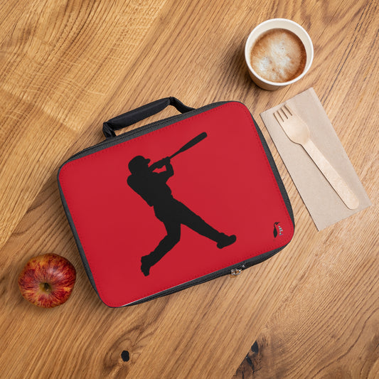 Lunch Bag: Baseball Dark Red
