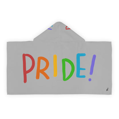 Youth Hooded Towel: LGBTQ Pride Lite Grey