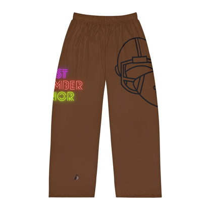 Men's Pajama Pants: Football Brown