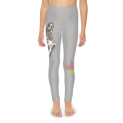 Youth Full-Length Leggings: Wolves Lite Grey