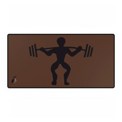 Desk Mats: Weightlifting Brown