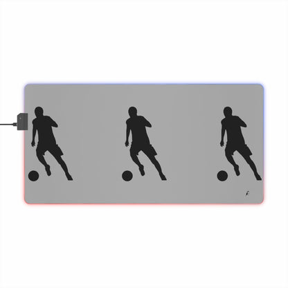 LED Gaming Mouse Pad: Soccer Lite Grey