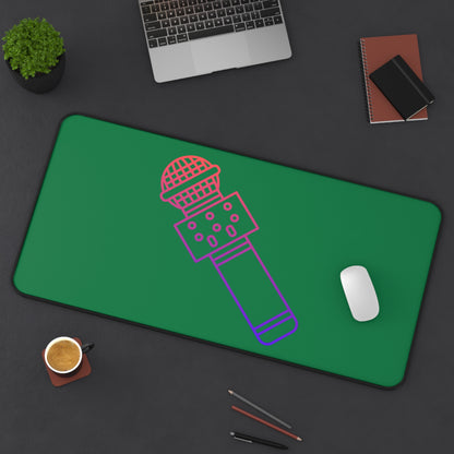 Desk Mat: Music Dark Green