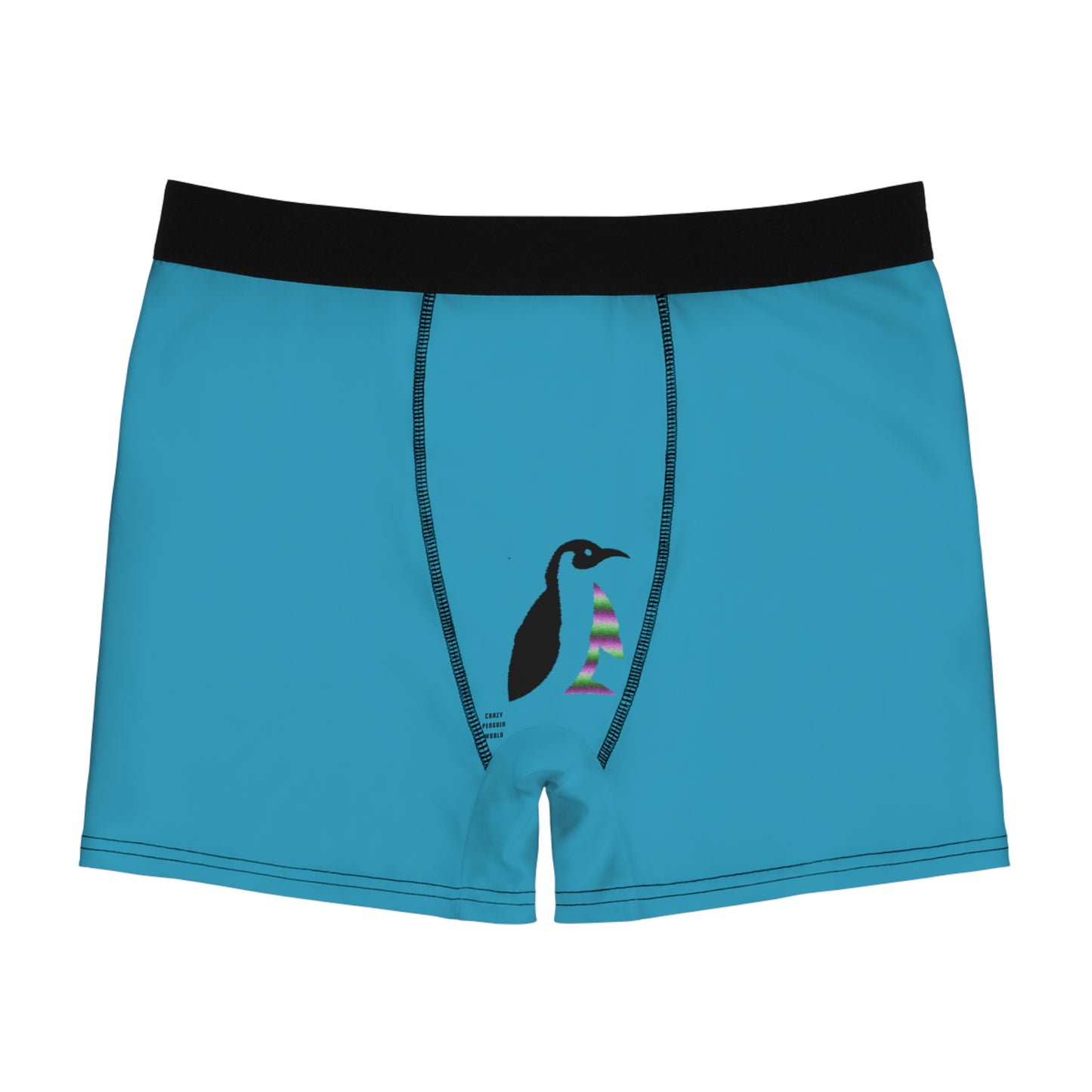 Men's Boxer Briefs: Baseball Turquoise