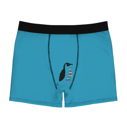 Men's Boxer Briefs: Baseball Turquoise