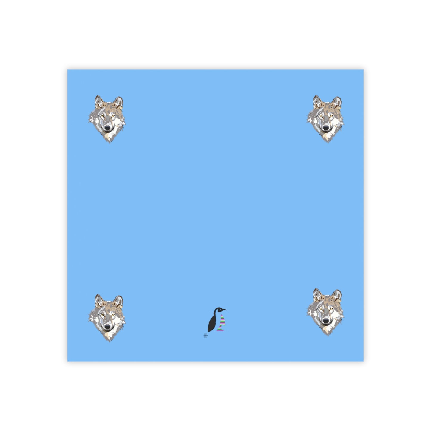 Post-it® Note Pads: Wolves Lite Blue