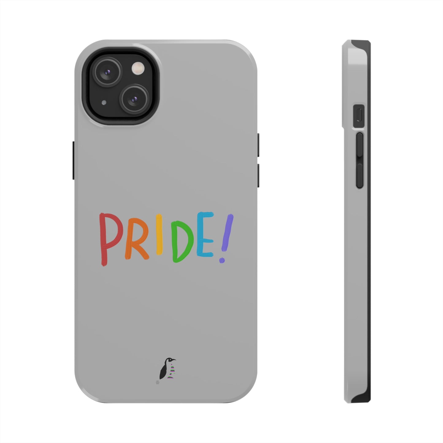 Tough Phone Cases (for iPhones): LGBTQ Pride Lite Grey