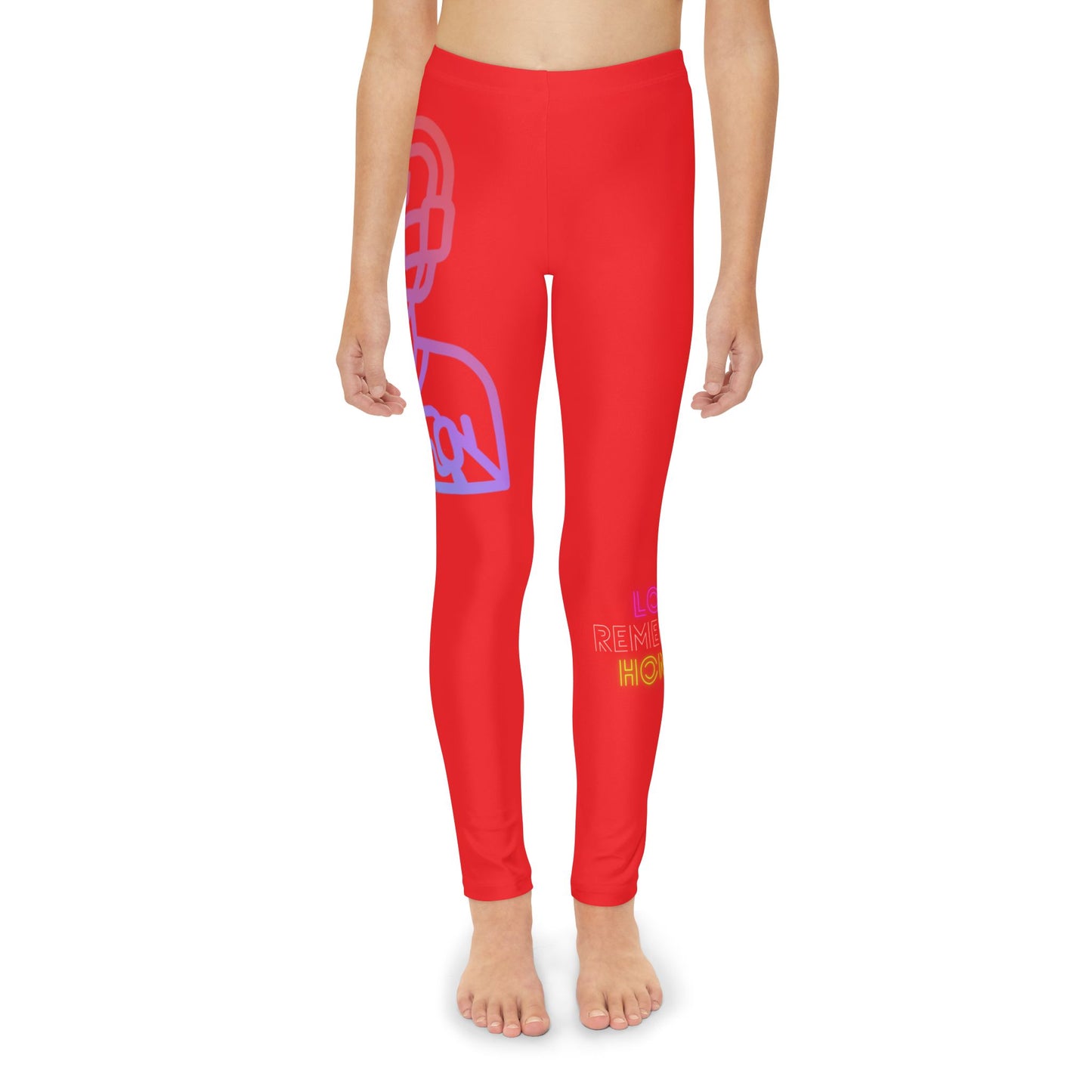 Youth Full-Length Leggings: Gaming Red