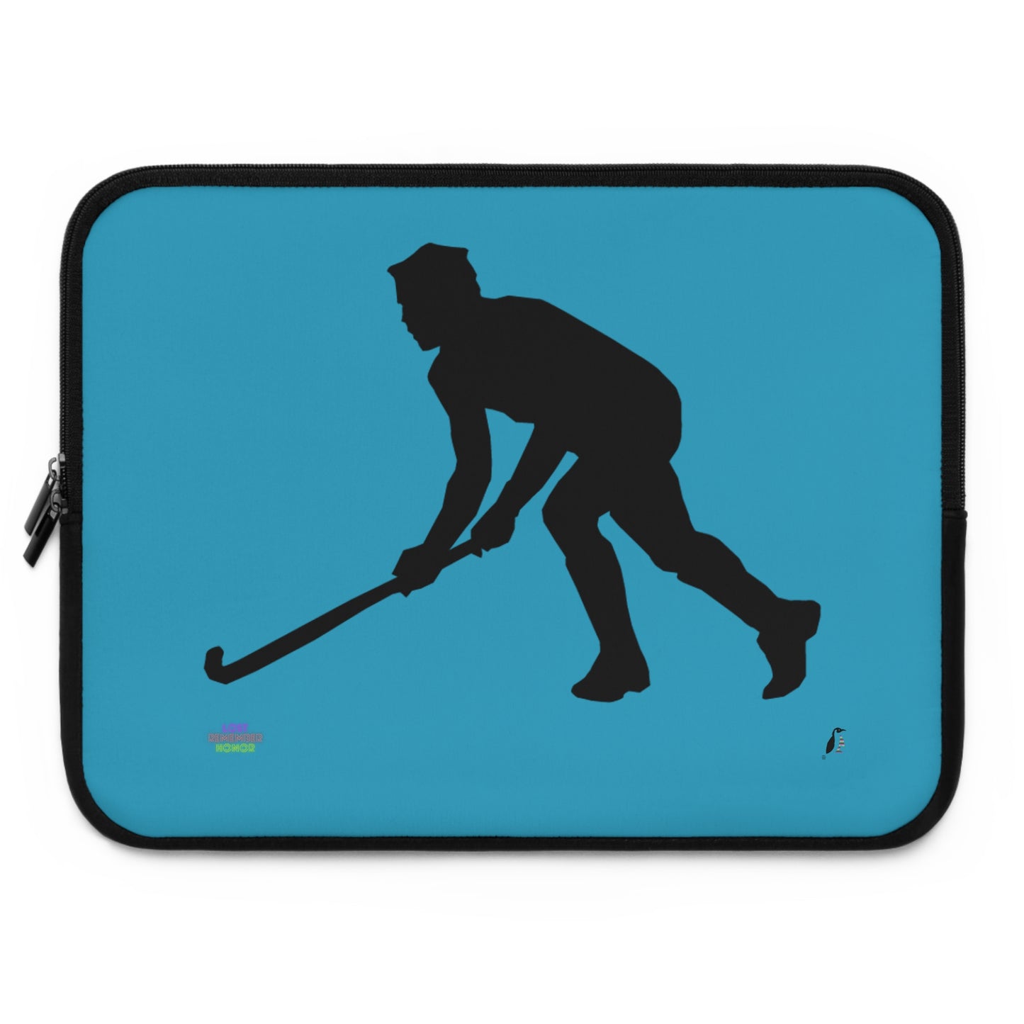 Laptop Sleeve: Hockey Turquoise