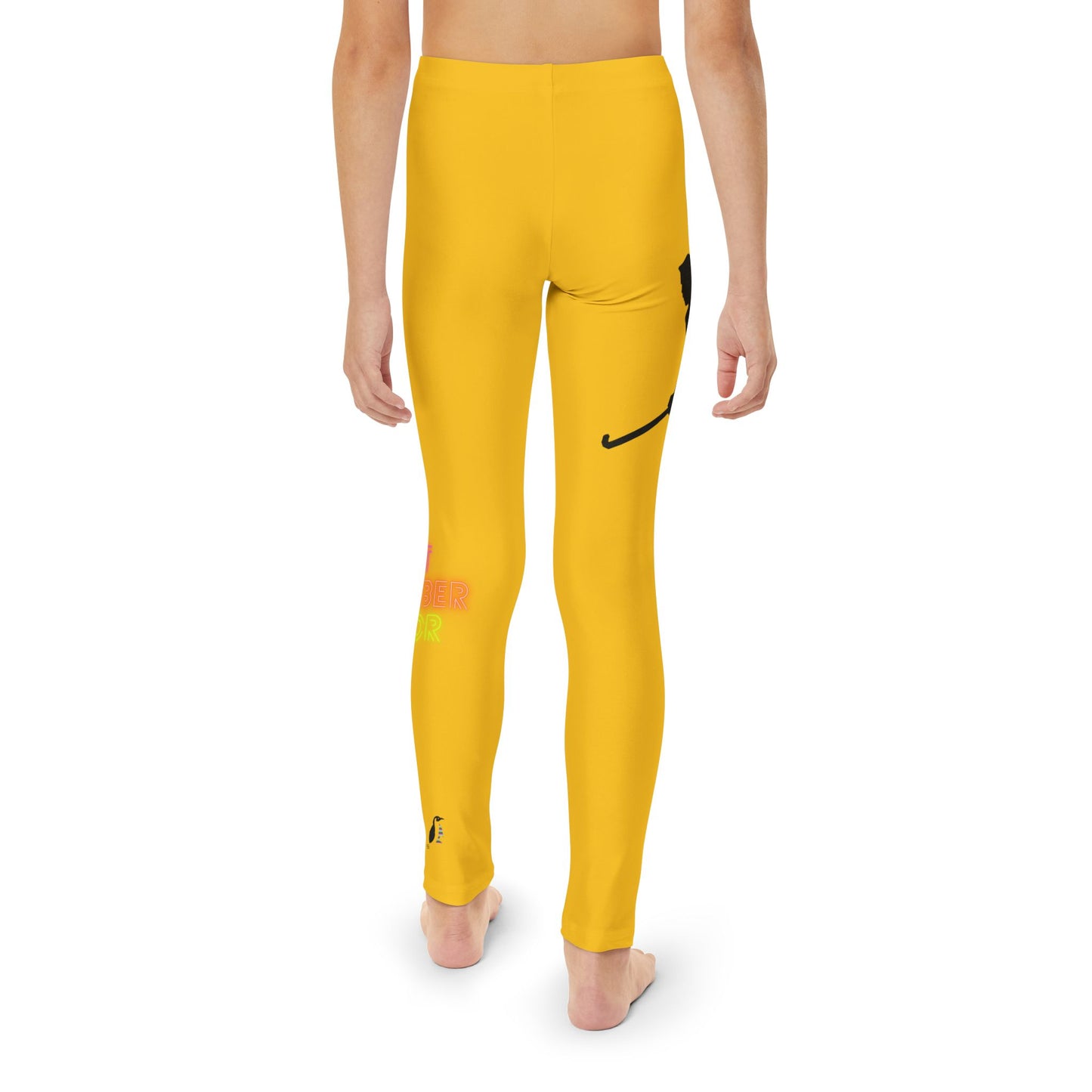 Youth Full-Length Leggings: Hockey Yellow