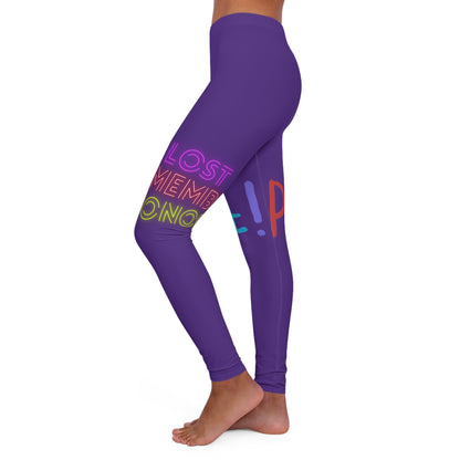 Women's Spandex Leggings: LGBTQ Pride Purple