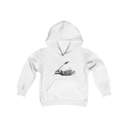 Youth Heavy Blend Hooded Sweatshirt: Writing