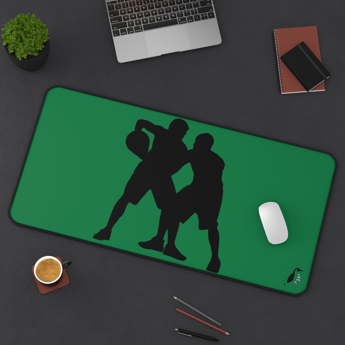 Desk Mat: Basketball Dark Green