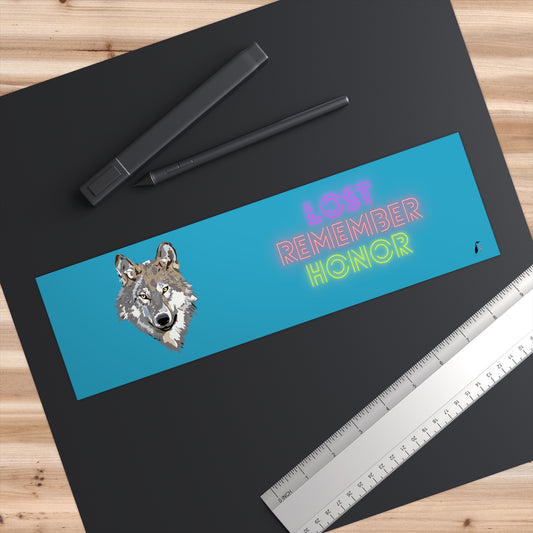 Bumper Stickers: Wolves Turquoise